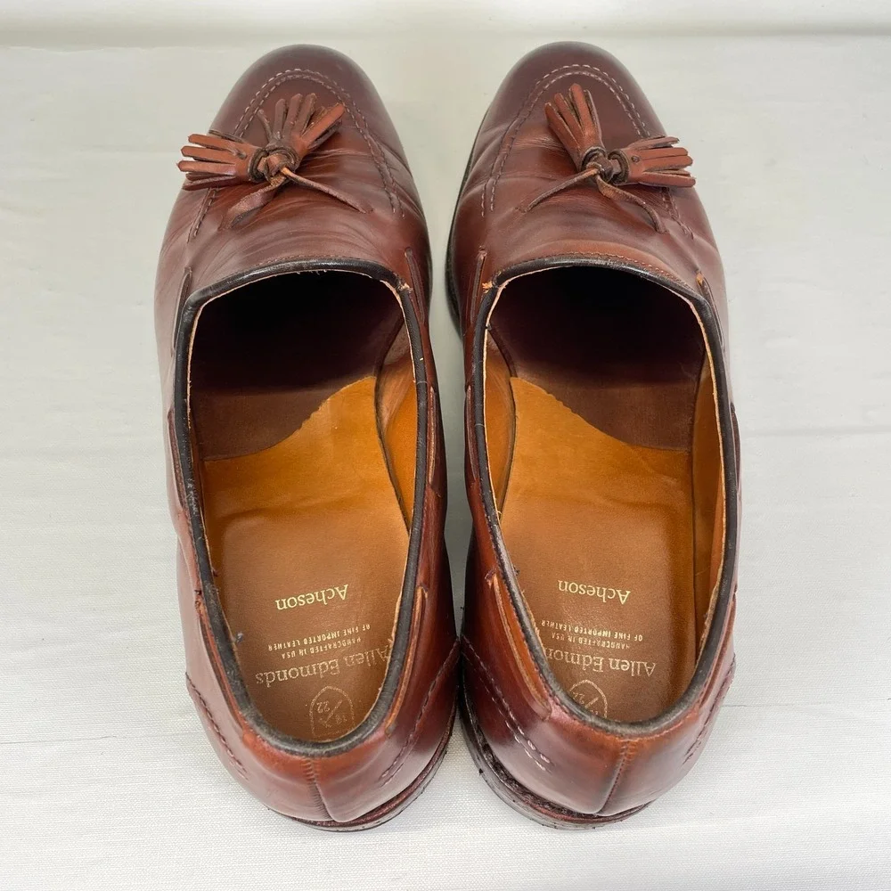 Allen Edmonds Acheson Tassel Loafers Mens Size 9.5 D Brown Leather Dress Shoes